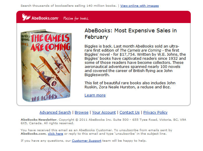 Abebooks February 2011